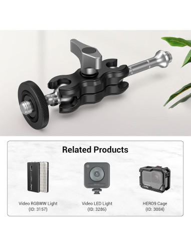 Brazo Mágico Mini SmallRig 3238 Ajustable para Monitor y Luz LED