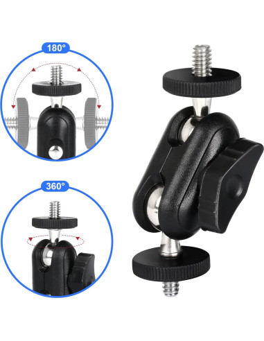 Brazo Mágico HSU Ajustable 360 para Monitor y Micrófono - Paquete de 2