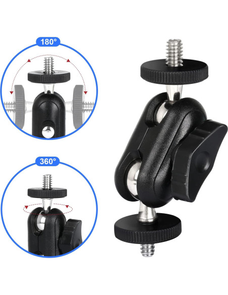 Brazo Mágico HSU Ajustable 360 para Monitor y Micrófono - Paquete de 2