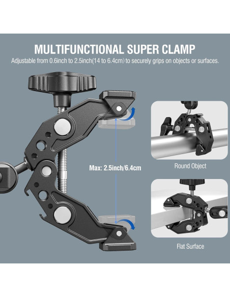 Soporte de Cámara Super Clamp XAMOREST 10kg Ajustable Soporte de Cámara Super Clamp XAMOREST 10kg Ajustable