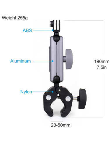 Soporte de Cámara SOONSUN Super Clamp Doble Cabezal 360