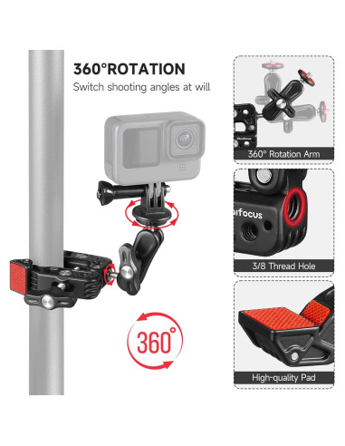 Soporte para Cámara MINIFOCUS S2008 con Abrazadera Super y Brazo Mágico