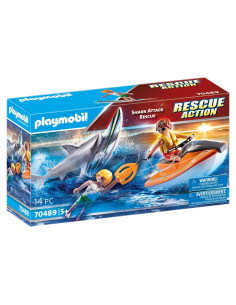 Playmobil Rescate de Tiburón y Moto de Agua 70489