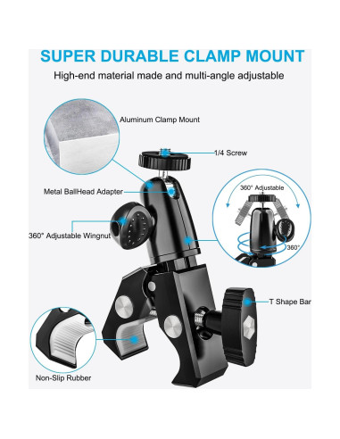 Soporte para Tableta Grande Woleyi con Rosca 1/4" para Bicicleta