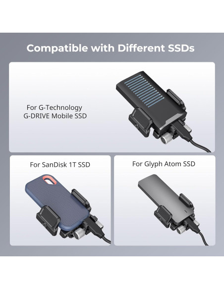 Soporte para SSD SMALLRIG BSH2343 para Samsung T5 y SanDisk Soporte para SSD SMALLRIG BSH2343 para Samsung T5 y SanDisk
