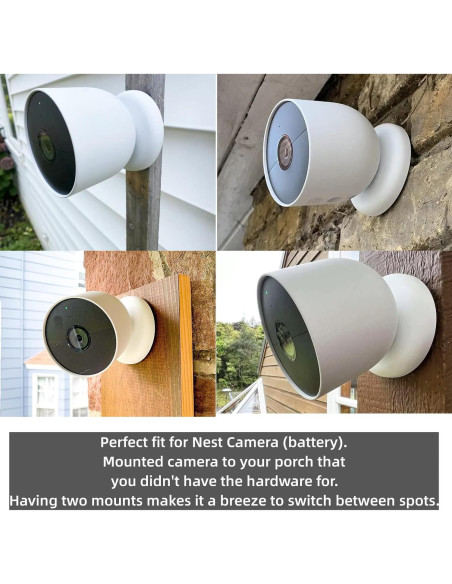 Soporte de Pared para Cámara Nest Cam Exterior TEYOUYI 2PCS Soporte de Pared para Cámara Nest Cam Exterior TEYOUYI 2PCS