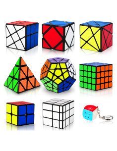 Juego de Speed Cube Coolzon 9 Cubos Mágicos para Niños