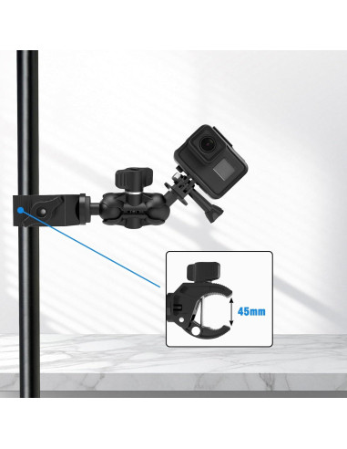 Abrazadera de Aluminio EDSRDUX con Brazo Mágico 360 Ajustable