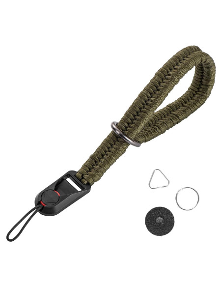 Correa de Muñeca Ajustable para Cámara Universal Verde Correa de Muñeca Ajustable para Cámara Universal Verde