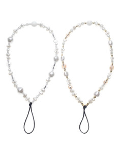 Correa de Muñeca con Perlas y Cristales para Teléfono