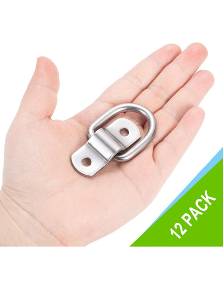 Anclajes de Amarre D-Ring CZC AUTO 12 Unidades Acero Inoxidable Anclajes de Amarre D-Ring CZC AUTO 12 Unidades Acero Inoxidable