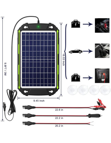Cargador Solar 10W 12V Sun Energise MPPT para Baterías