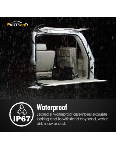 Partsam Luz LED 4pcs 20cm Blanca para Barcos y Vehículos