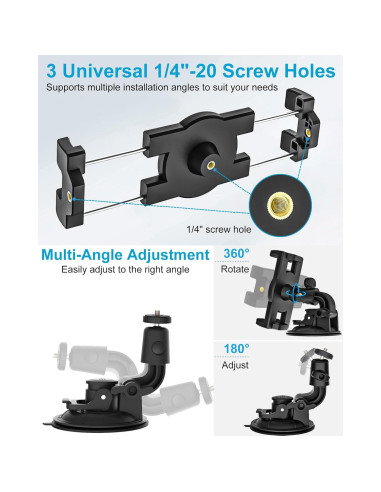 Soporte de Tablet para Coche GDZN con Ventosa 360 - Compatible 4-33 cm