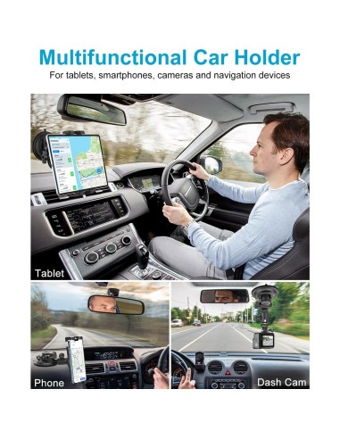 Soporte de Tablet para Coche GDZN con Ventosa 360 - Compatible 4-33 cm