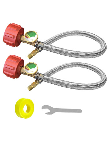 Manguera de Propano MEFUN 46 cm con Medidor y Conector