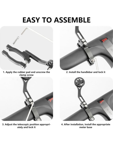 Soporte para Computadora de Bicicleta ZPZEZT - Ajustable con 4 Bases