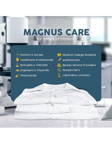 Abrigo de Laboratorio Magnus Care Unisex 91 cm Blanco