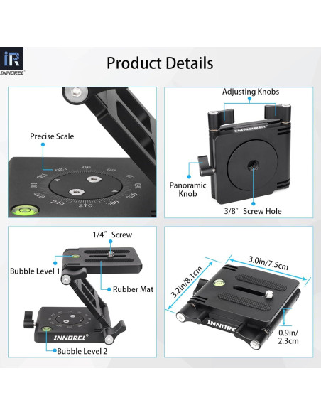 Cabezal de Trípode INNOREL ZH7 Z de Aluminio 5kg Cabezal de Trípode INNOREL ZH7 Z de Aluminio 5kg