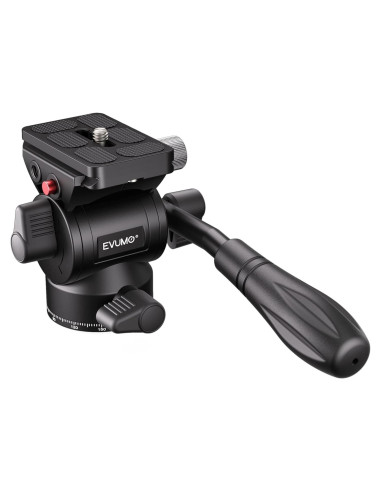 Cabezal Fluido Mini EVUMO V1N para Trípode y Monopie, Carga 4kg