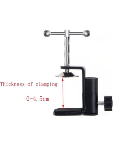 Abrazaderas de mesa BOLWHAO, paquete de 4, negro, ajuste 0.5-4.5cm