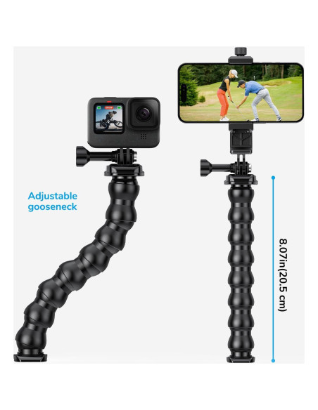 Soporte de Teléfono Gooseneck Sametop Ajustable 4-7" Negro Soporte de Teléfono Gooseneck Sametop Ajustable 4-7" Negro