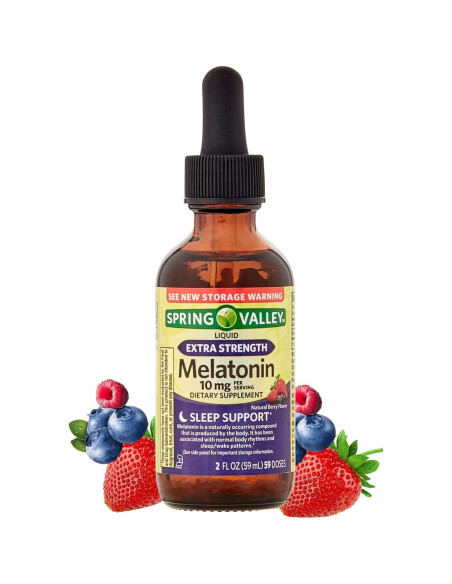 Gotas líquidas de melatonina 10mg Spring Valley 60ml Gotas líquidas de melatonina 10mg Spring Valley 60ml