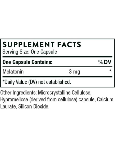 Melatonina Thorne 3mg - Sueño Reparador 60 Cápsulas Melatonina Thorne 3mg - Sueño Reparador 60 Cápsulas