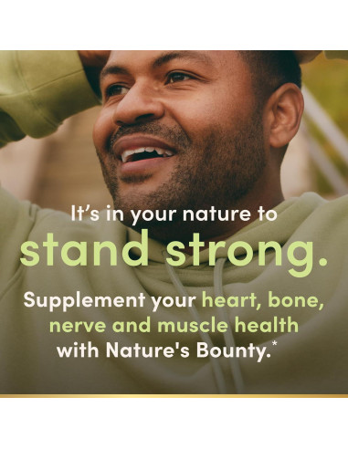 Suplemento de Magnesio Glicinato Nature's Bounty 360 mg 90 Cápsulas