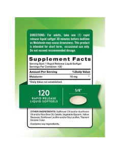 Melatonina 10mg La Verdad de la Naturaleza 120 Cápsulas Blandas 2