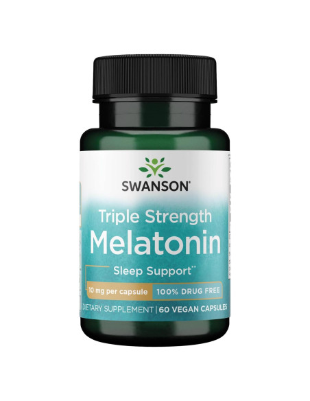 Melatonina Triple Fuerza Swanson 10mg - 60 Cápsulas Melatonina Triple Fuerza Swanson 10mg - 60 Cápsulas