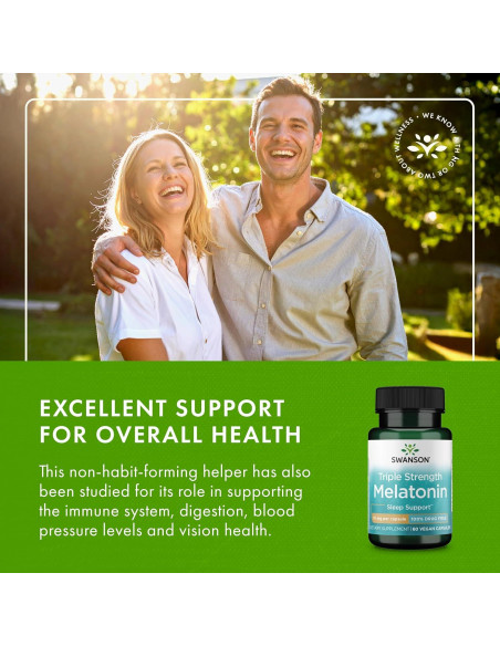 Melatonina Triple Fuerza Swanson 10mg - 60 Cápsulas Melatonina Triple Fuerza Swanson 10mg - 60 Cápsulas