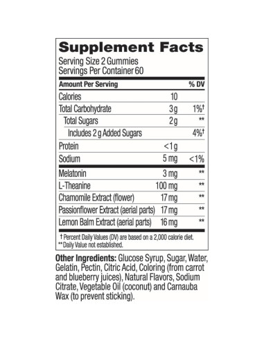 Gomitas para Dormir OLLY Sleep 120 Unidades Melatonina 3 mg