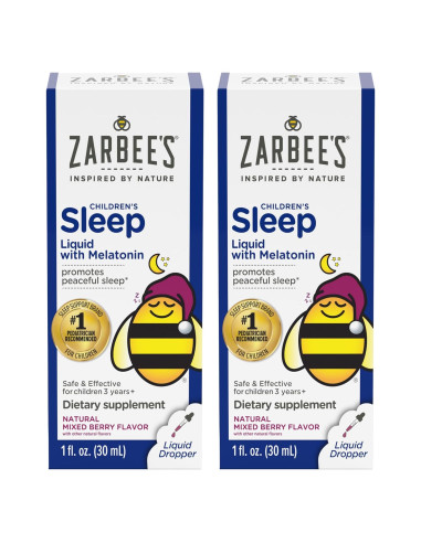 Suplemento Líquido de Melatonina Zarbee's 1mg para Niños 2 Pack