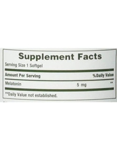 Melatonina Nature's Bounty 5mg 90 geles blandos para dormir 2