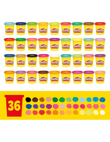 Play-Doh Compuesto para Modelar 36 Latas 3 Oz No Tóxico