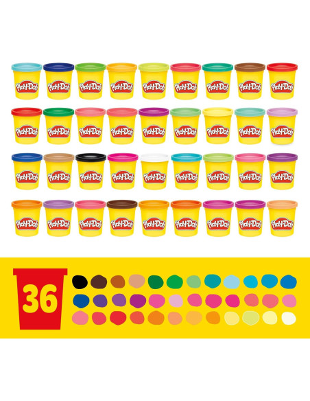 Play-Doh Compuesto para Modelar 36 Latas 3 Oz No Tóxico Play-Doh Compuesto para Modelar 36 Latas 3 Oz No Tóxico