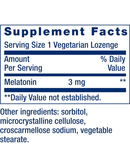 Melatonina Life Extension 3 mg 60 pastillas masticables Melatonina Life Extension 3 mg 60 pastillas masticables