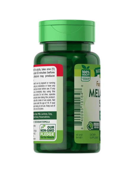 Melatonina Nature's Truth 5 mg Tabletas Rápidas Sabor Baya - 90 Unidades Melatonina Nature's Truth 5 mg Tabletas Rápidas Sabor Baya - 90 Unidades