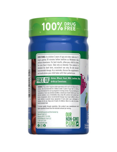 Gomitas de Melatonina para Niños Nature's Truth 1mg 40 Unidades