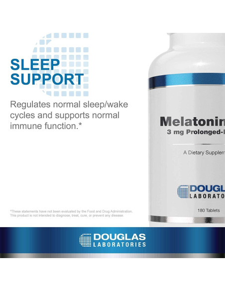 Melatonina Liberación Prolongada Douglas Laboratories 3 mg - 180 Tabletas Melatonina Liberación Prolongada Douglas Laboratories 3 mg - 180 Tabletas