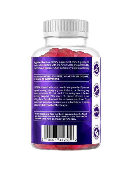Vitamatic Melatonina Sin Azúcar 30mg - 60 Gomas Vegetarianas Vitamatic Melatonina Sin Azúcar 30mg - 60 Gomas Vegetarianas
