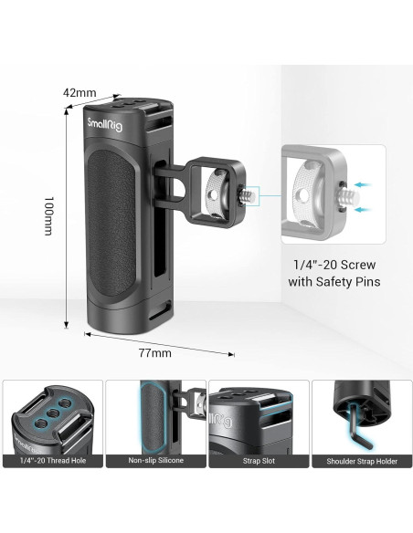 Mango Lateral SmallRig 2772 para Jaula de Smartphone 120g Mango Lateral SmallRig 2772 para Jaula de Smartphone 120g