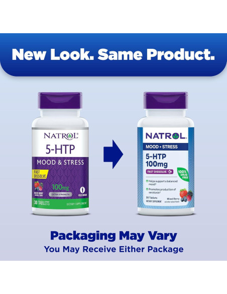 Natrol 5-HTP 100 mg Suplemento Rápido Sabor Frutas 30 Tabletas Natrol 5-HTP 100 mg Suplemento Rápido Sabor Frutas 30 Tabletas