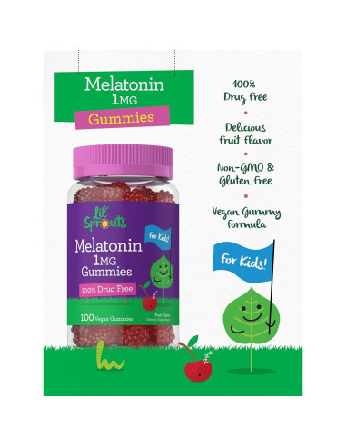 Gomitas de Melatonina para Niños Carlyle 1 mg 100 Unidades Veganas
