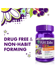Gominolas VICKS PURE Zzzs Kidz 60u Melatonina 1mg + Zinc 2