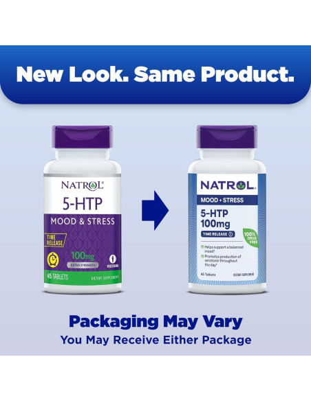 Natrol 5-HTP 100mg Suplemento Dietético 90 Tabletas Liberación Prolongada Natrol 5-HTP 100mg Suplemento Dietético 90 Tabletas Liberación Prolongada