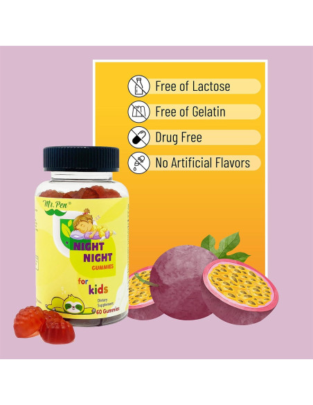 Gomitas de Melatonina para Niños Mr. Pen 60 Unidades Sabor Fruta Gomitas de Melatonina para Niños Mr. Pen 60 Unidades Sabor Fruta