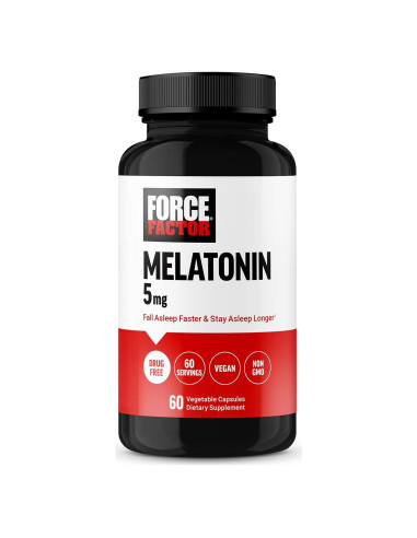 Melatonina 5mg Force Factor - Suplemento Vegano 60 Cápsulas
