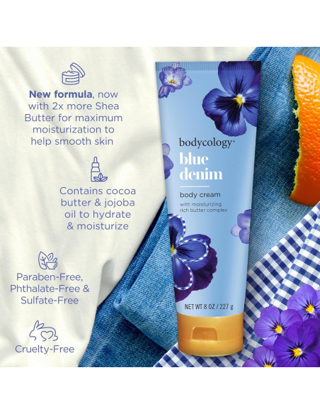 Crema Corporal Bodycology Denim Azul 226.8 g Hidratante Crema Corporal Bodycology Denim Azul 226.8 g Hidratante